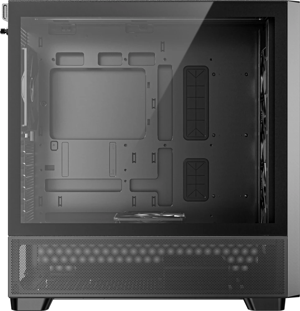 „Antec Flux“ kompiuterio korpusas, vidutinio dydžio bokštas, E-ATX, grūdintas stiklas – Juodas
