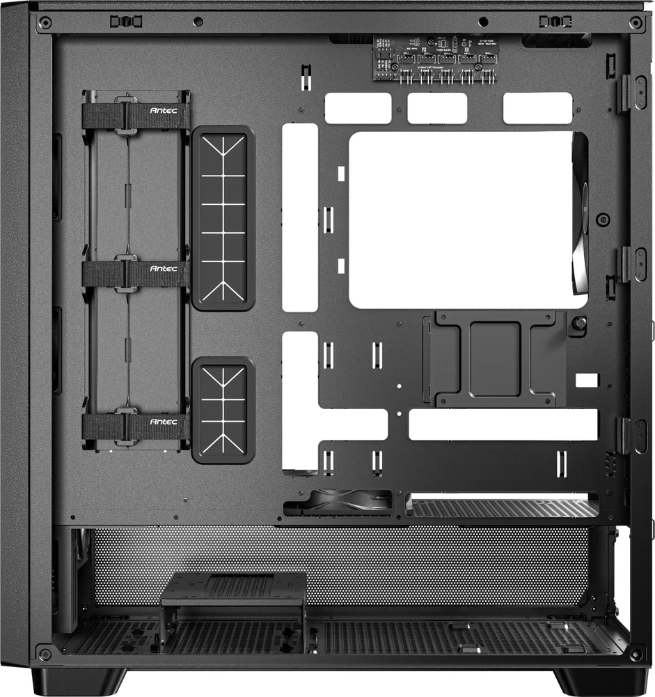 „Antec Flux“ kompiuterio korpusas, vidutinio dydžio bokštas, E-ATX, grūdintas stiklas – Juodas