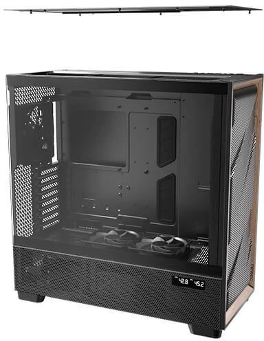 „Antec Flux Pro Noctua Edition“, bokšto tipo korpusas – stiklas/medis, įskaitant NA-FH1 ventiliatoriaus šakotuvą