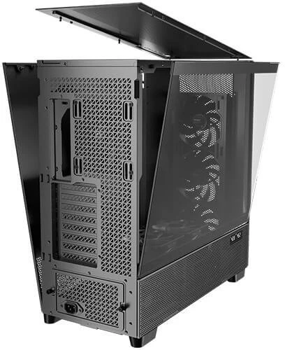 „Antec Flux Pro Noctua Edition“, bokšto tipo korpusas – stiklas/medis, įskaitant NA-FH1 ventiliatoriaus šakotuvą