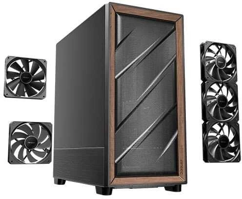 Antec FLUX SE „Midi Tower“ Juoda, Medinė