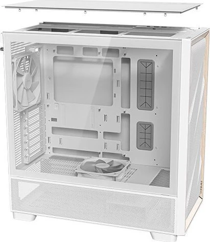 Antec Flux kompiuterio korpusas, Mid Tower, E-ATX, Tempered Glass – baltos spalvos