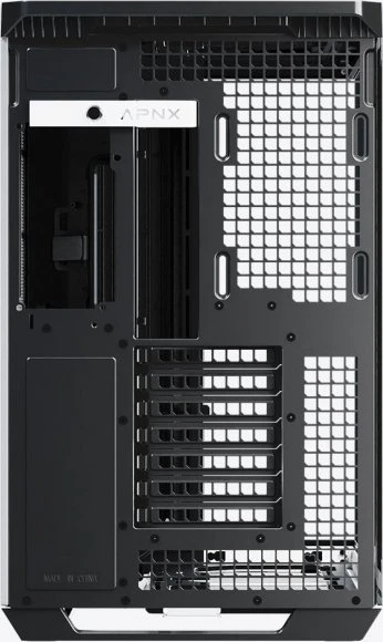 APNX V1 PC-kompiuterio korpusas, Midi-Tower, ATX, Tempered Glass – juodos spalvos / baltos spalvos