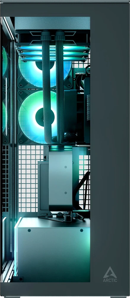 ARCTIC Premium E-ATX PC korpusas Xtender VG, juodas