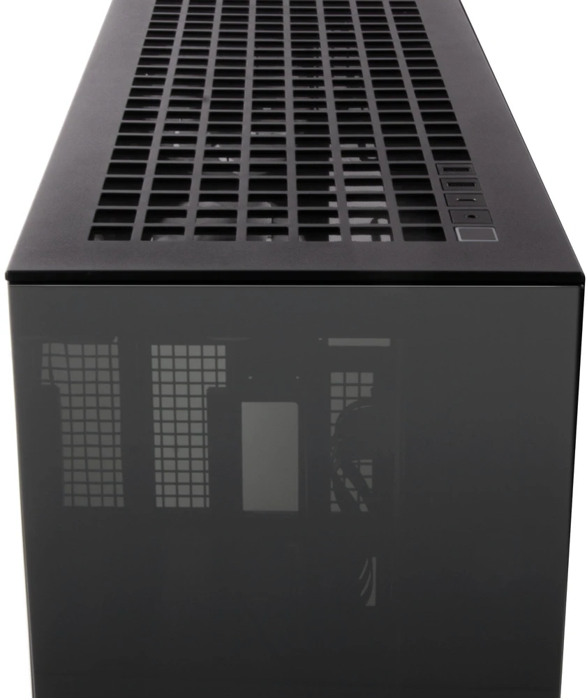 ARCTIC Xtender kompiuterio korpusas, Midi-Tower, E-ATX, RGB, Tempered Glass – includes vertical GPU mount & riser cable, juodos spalvos