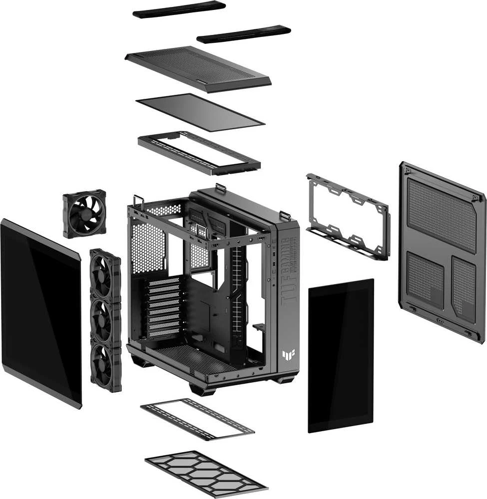 ASUS TUF GAMING GT502 Horizon TG ARGB Juodas Midi Tower