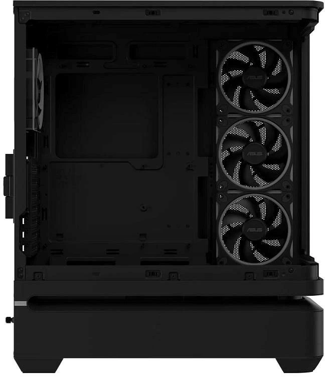 ASUS dėklas PRIME AP304 TG ARGB Juodas, ATX, permatomas šonas, 4x120mm ARGB, juodas