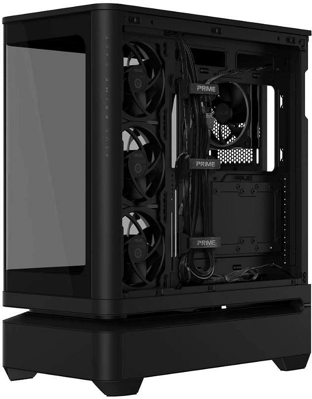 ASUS dėklas PRIME AP304 TG ARGB Juodas, ATX, permatomas šonas, 4x120mm ARGB, juodas