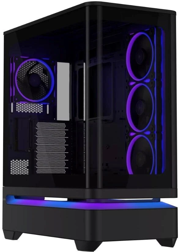ASUS dėklas PRIME AP304 TG ARGB Juodas, ATX, permatomas šonas, 4x120mm ARGB, juodas