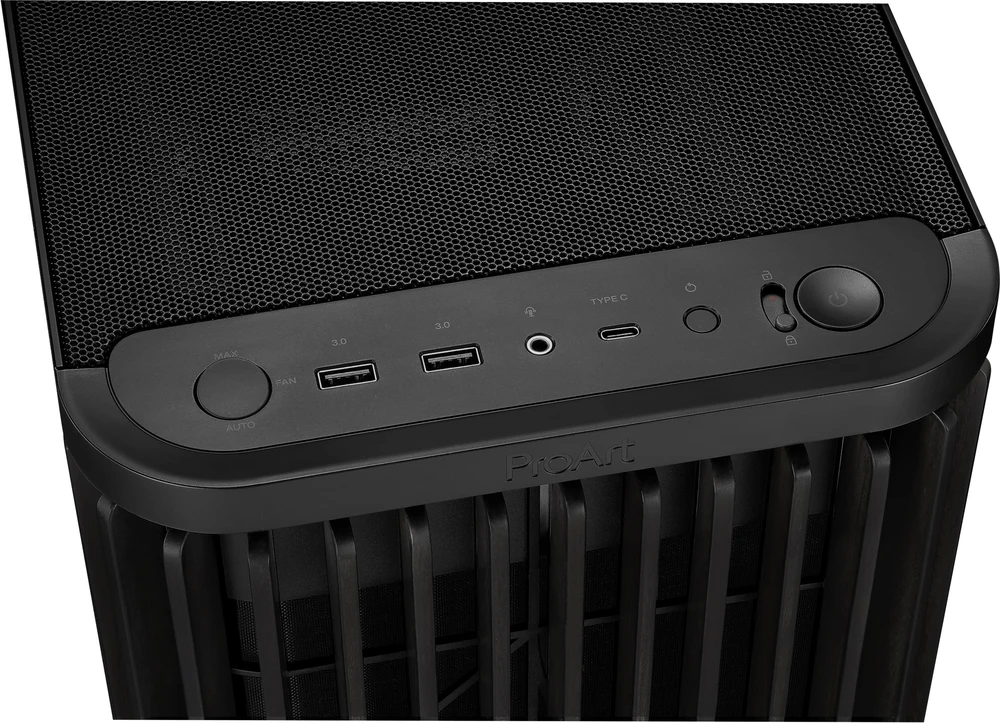 ASUS ProArt PA401 Wood Edition kompiuterio korpusas, Midi-Tower, ATX, Mesh-Panel juodas