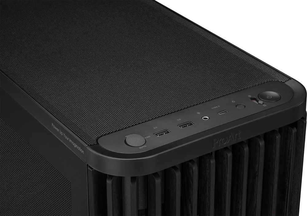 ASUS ProArt PA401 Wood Edition kompiuterio korpusas, Midi-Tower, ATX, Mesh-Panel juodas