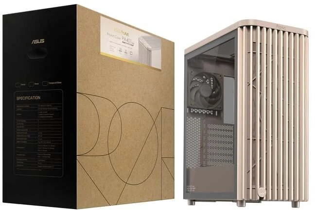 Asus PROART PA401 WOOD TG PWM smėlio spalvos korpusas