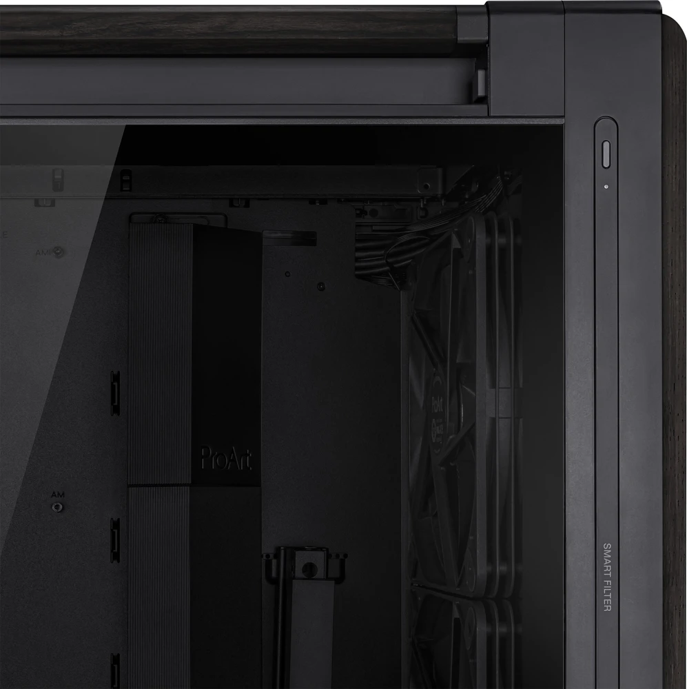 ASUS ProArt PA602 Wood Edition Midi Tower Juodas