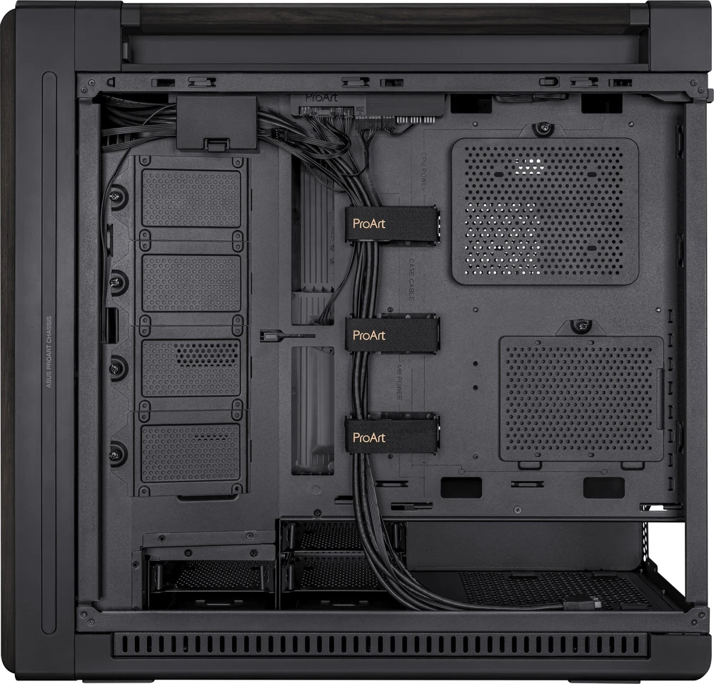 ASUS ProArt PA602 Wood Edition Midi Tower Juodas