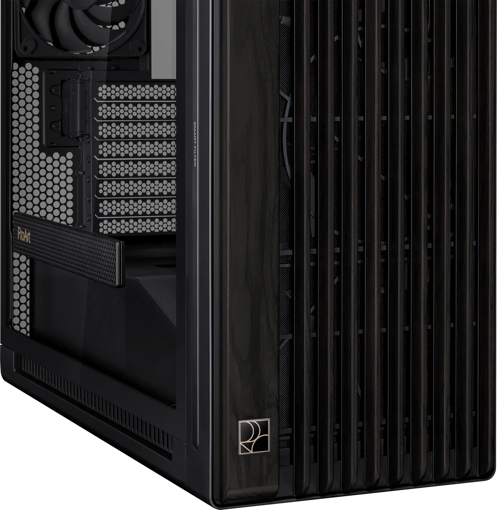ASUS ProArt PA602 Wood Edition Midi Tower Juodas