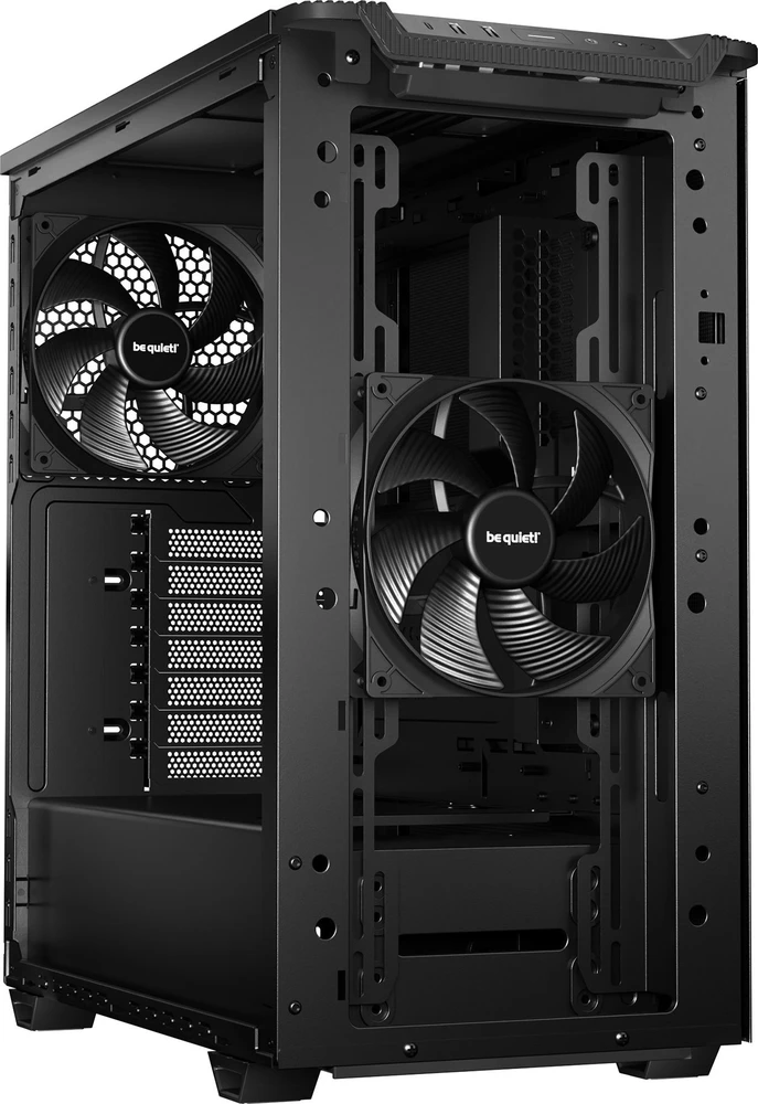 Be Quiet! tyliai! Pure Base 501, oro srautas, juoda