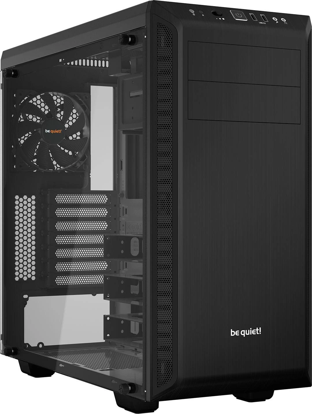 BE QUIET PURE BASE 600 Langas Juodas Midi bokštas su apžvalgos langu