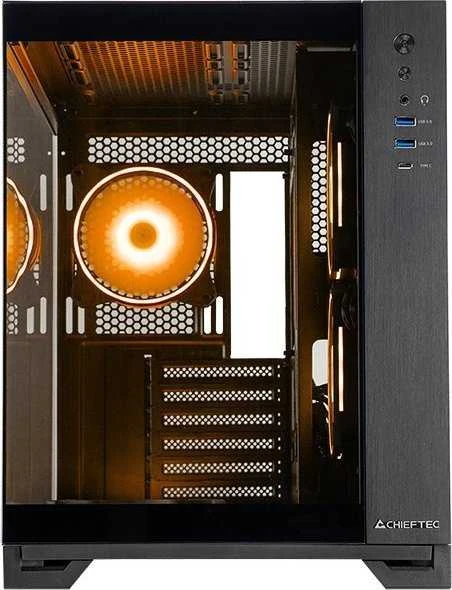 Chieftec Visio GM-30B-TG-OP juodas Tempered Glass x 2 Cube Juodas