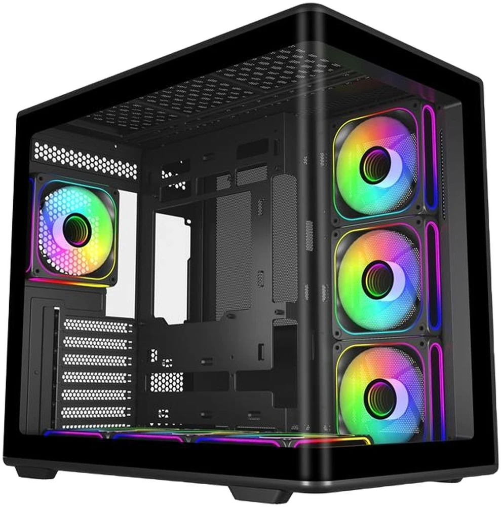 Kompiuterio korpusas Cooler Master Elite 600 Midi Tower, Juodas, 7 ventiliatoriai
