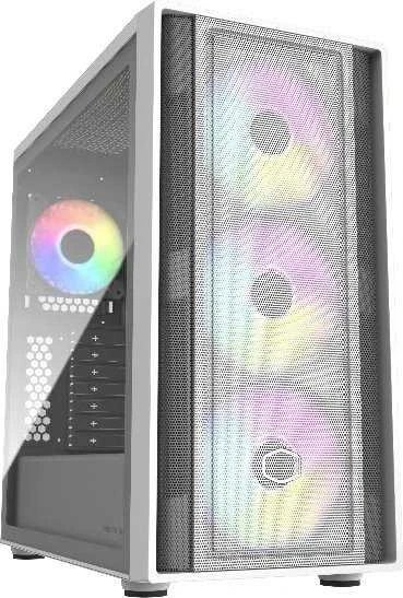 Kompiuterio Korpusas - Cooler Master MasterBox 600 Baltas su Multicolor Apšvietimu