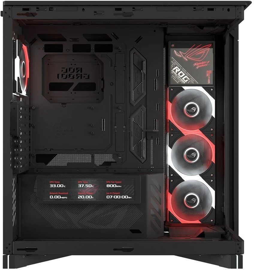 ASUS ROG CRONOX GR801 CURVE TG ARGB Juodas Midi Tower