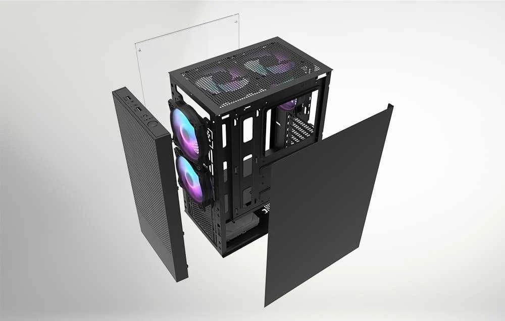 Darkflash A290 PC dėklas + 3 ARGB
