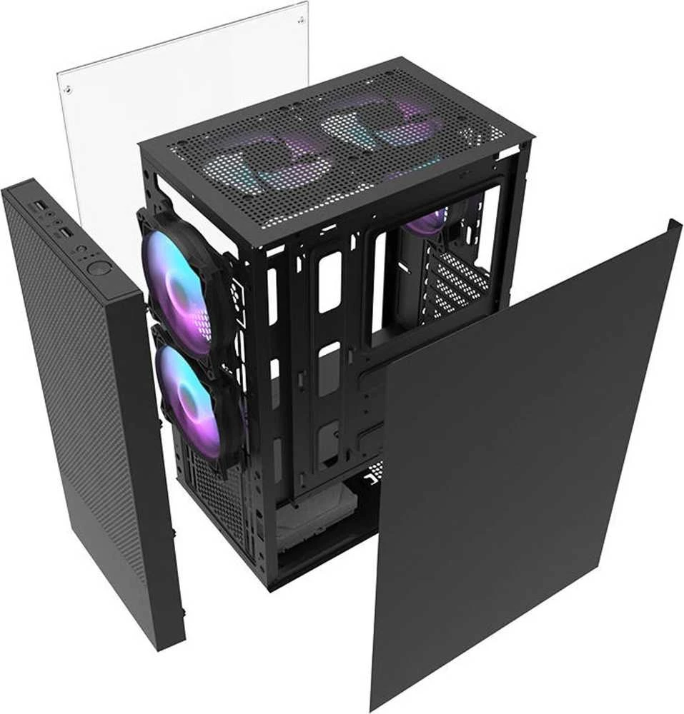 Darkflash A290 PC dėklas + 3 ARGB