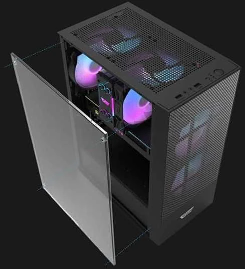 Darkflash A290 PC dėklas + 3 ARGB