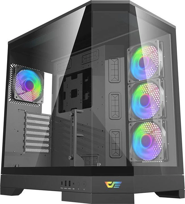 Darkflash DQX90 kompiuterio dėklas (juodas)