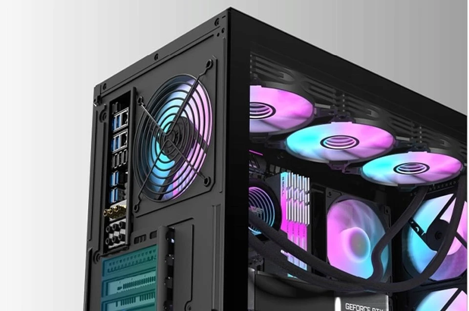 „Darkflash DS900 Mesh“ kompiuterio korpusas be ventiliatorių (juodas)