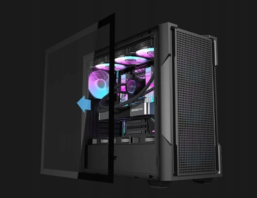 „Darkflash DS900 Mesh“ kompiuterio korpusas be ventiliatorių (juodas)