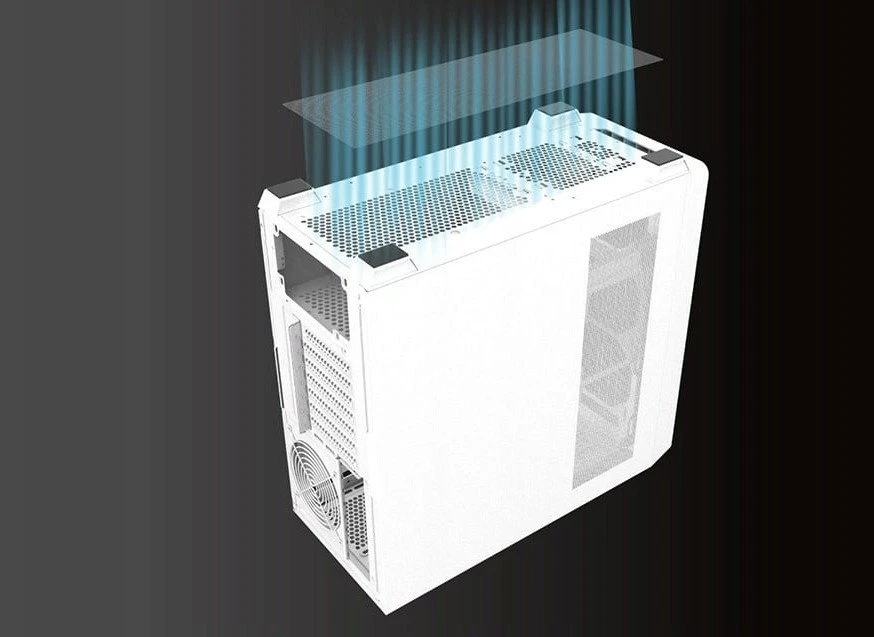 DarkFlash DS900WD kompiuterio korpusas (baltas)