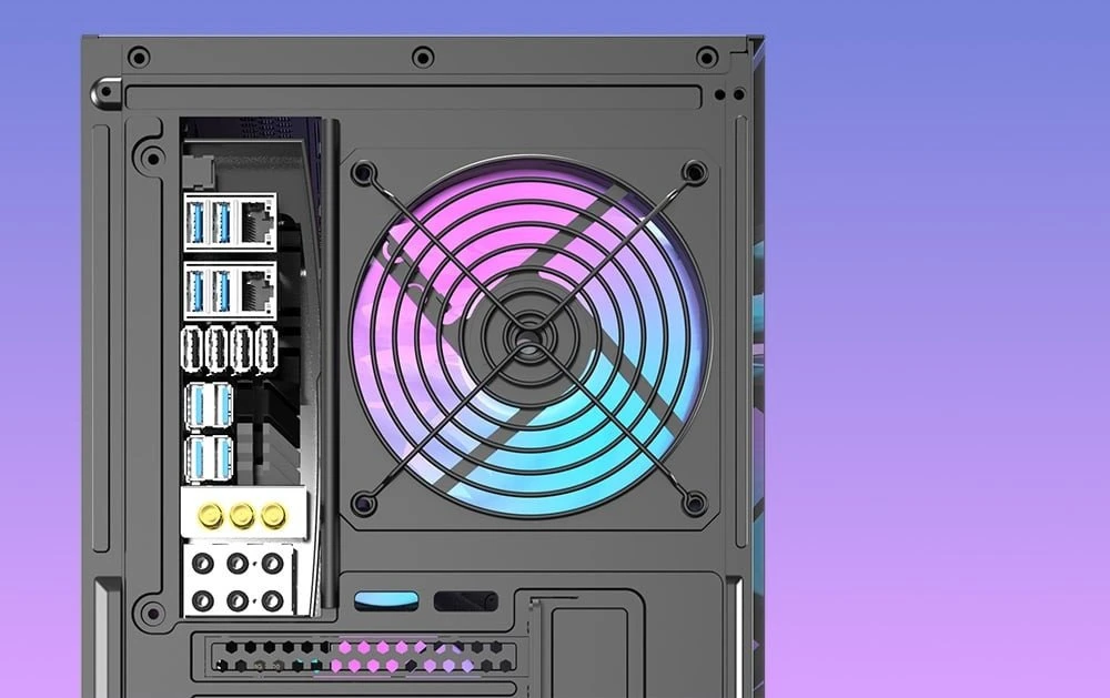 Darkflash DS900WS computer case (juodas) + 4 fans