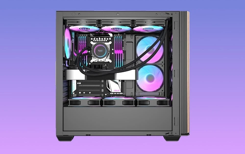Darkflash DS900WS computer case (juodas) + 4 fans