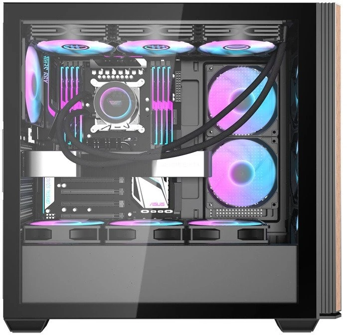 Darkflash DS900WS computer case (juodas) + 4 fans