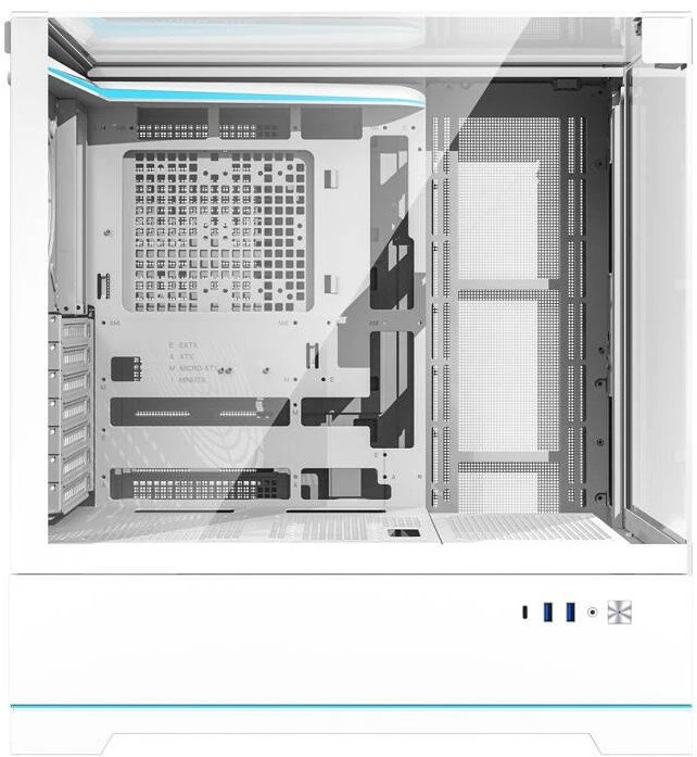 Darkflash DY450 kompiuterio dėklas be ventiliatorių (baltas)