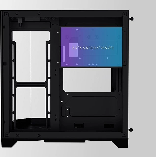 Darkflash Darflash FT350 kompiuterio dėklas + 5 aRGB ventiliatoriai (balti)