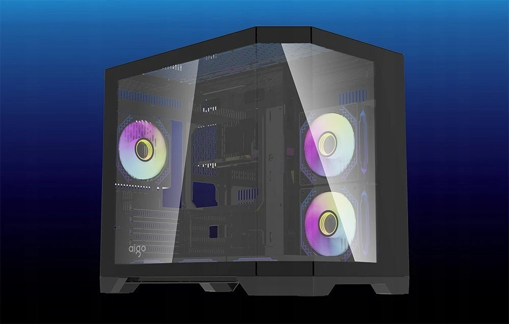 Darkflash Darflash FT418 kompiuterio dėklas + 6 aRGB ventiliatoriai (juodi)