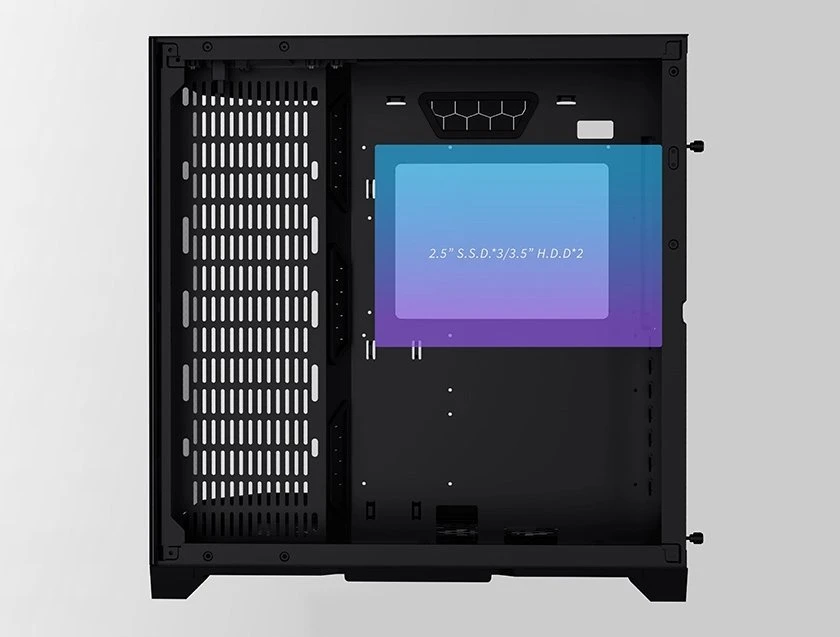 Darkflash Darflash FT418 kompiuterio dėklas + 6 aRGB ventiliatoriai (juodi)