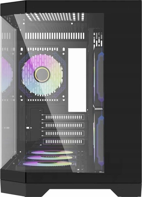 Darkflash Darflash FT418 kompiuterio dėklas + 6 aRGB ventiliatoriai (juodi)