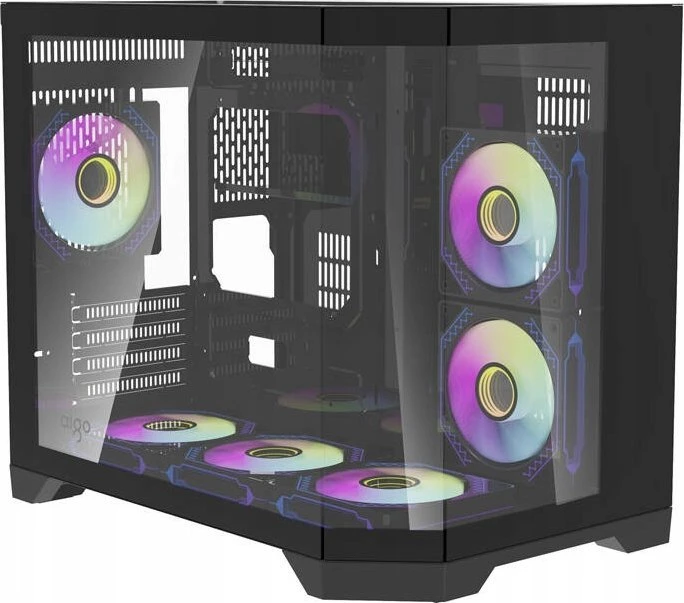 Darkflash Darflash FT418 kompiuterio dėklas + 6 aRGB ventiliatoriai (juodi)