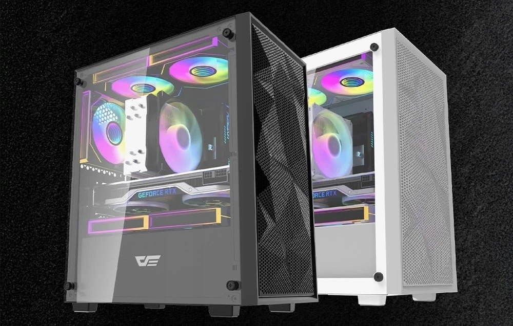 „Darkflash M305 Mesh“ kompiuterio korpusas be ventiliatorių (Baltas)