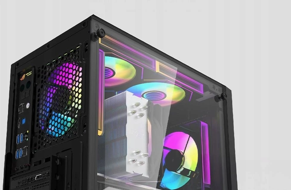 „Darkflash M305 Mesh“ kompiuterio korpusas be ventiliatorių (Baltas)