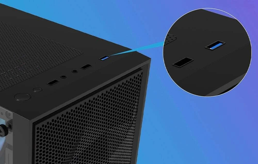 „Darkflash M305 Mesh“ kompiuterio korpusas be ventiliatorių (Baltas)