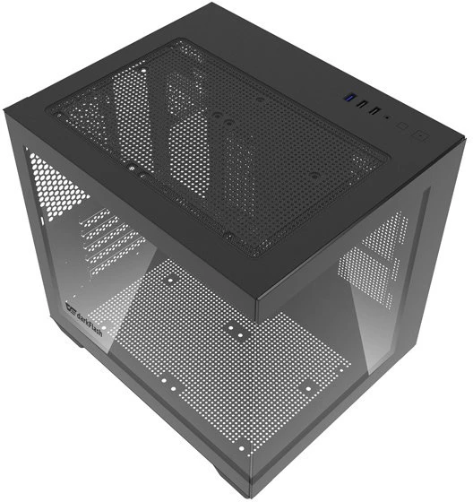 „Darkflash C275P“ kompiuterio korpusas be ventiliatorių (juodas)