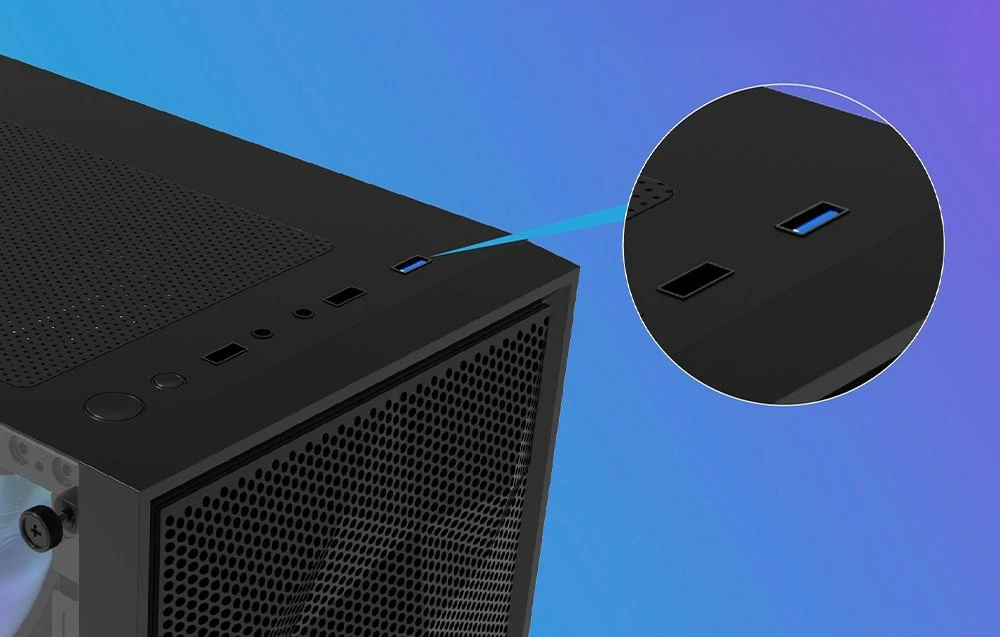 „Darkflash M305 Mesh“ kompiuterio korpusas be ventiliatorių (Juodas)
