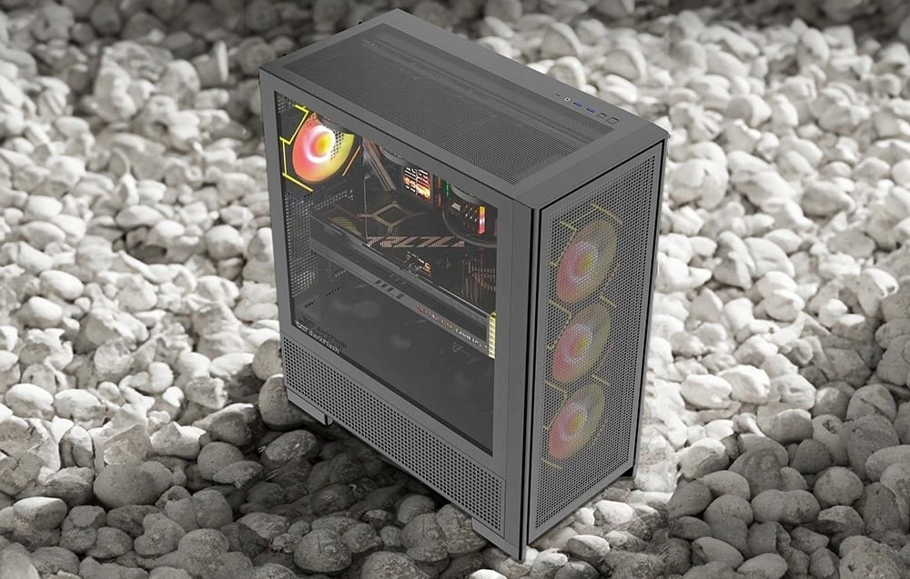 DarkFlash AIRNOVA computer case (juodas) + 3 fans