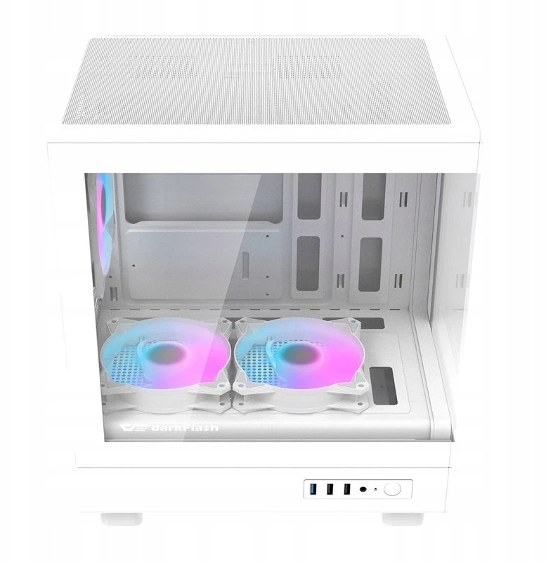 „Darkflash DB330M“ kompiuterio korpusas + 3 ventiliatoriai (baltas)