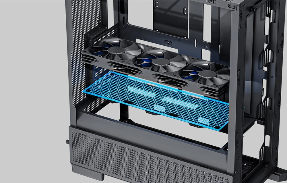 DarkFlash AIRNOVA computer case (juodas) + 3 fans