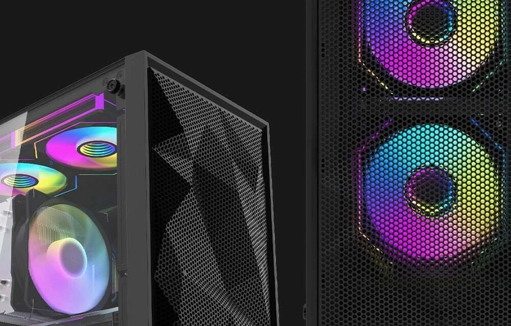 „Darkflash M305 Mesh“ kompiuterio korpusas be ventiliatorių (Juodas)